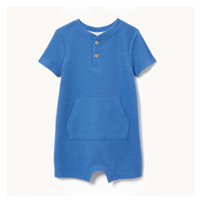Baby Boys' Waffle Knit Romper